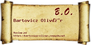 Bartovicz Olivér névjegykártya